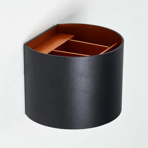 hofstein Applique murale Badajoz LED Cuivre, Noir, 1 lumière* Lampes Modernes