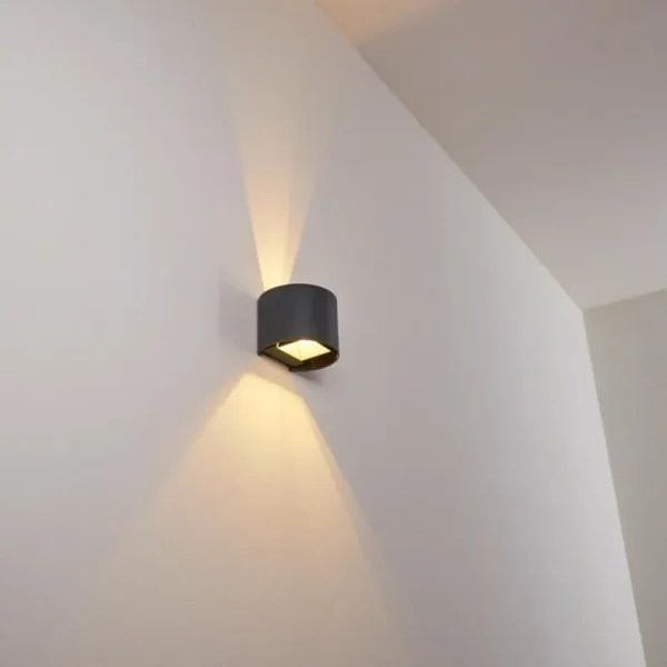hofstein Applique murale Badajoz LED Anthracite, 1 lumière* Lampes Modernes