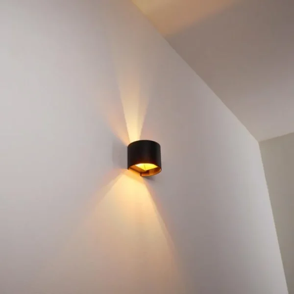 hofstein Applique murale Badajoz LED Cuivre, Noir, 1 lumière* Lampes Modernes