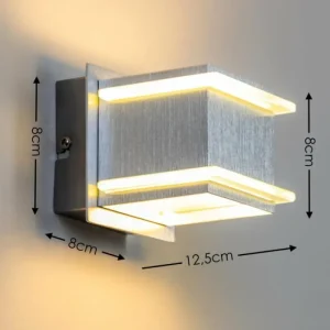 hofstein Applique murale Baltimore Aluminium, 1 lumière* Lampes En Verre