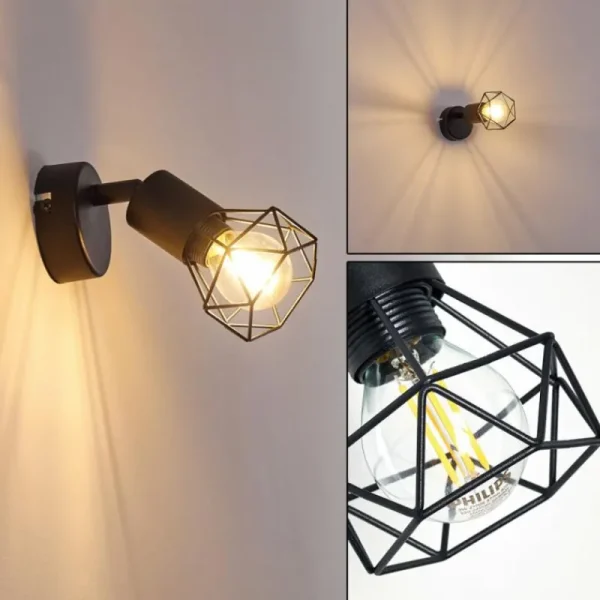 hofstein Applique murale Baripada Noir, 1 lumière* Lampes Modernes
