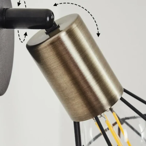 hofstein Applique murale Baripada Laiton, Noir, 1 lumière* Lampes Modernes