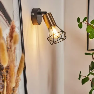 hofstein Applique murale Baripada Laiton, Noir, 1 lumière* Lampes Modernes