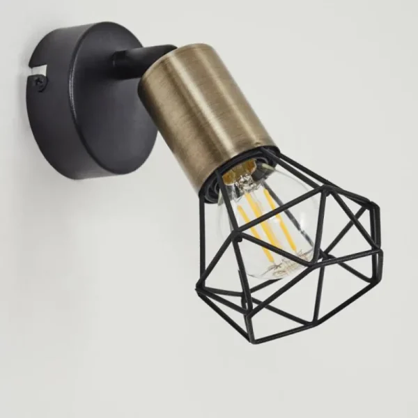 hofstein Applique murale Baripada Laiton, Noir, 1 lumière* Lampes Modernes