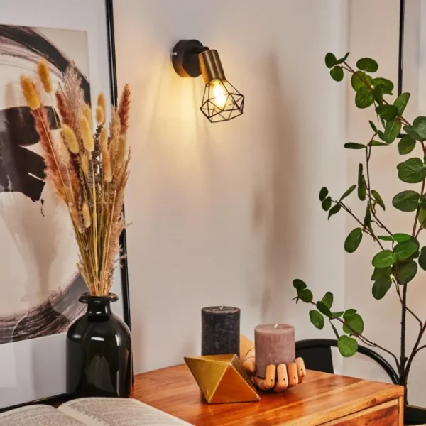 hofstein Applique murale Baripada Laiton, Noir, 1 lumière* Lampes Modernes
