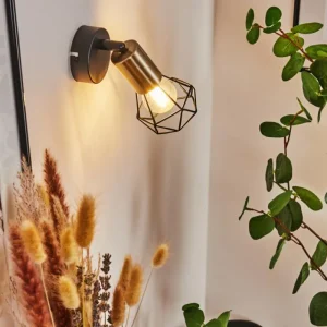hofstein Applique murale Baripada Laiton, Noir, 1 lumière* Lampes Modernes