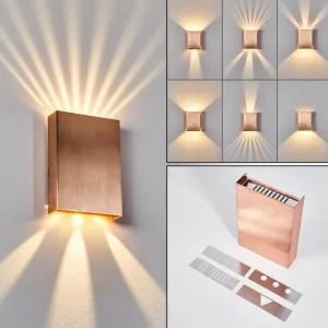 hofstein Applique murale Benin LED Cuivre, 2 lumières* Lampes Modernes