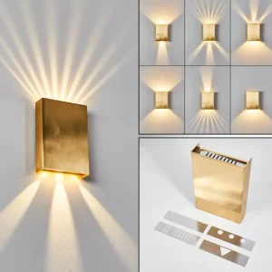 hofstein Applique murale Benin LED Laiton, 2 lumières* Lampes Modernes