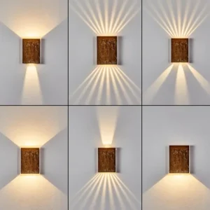 hofstein Applique murale Benin LED Rouille, 2 lumières* Lampes Modernes