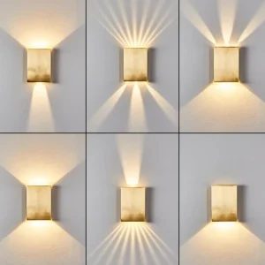 hofstein Applique murale Benin LED Laiton, 2 lumières* Lampes Modernes