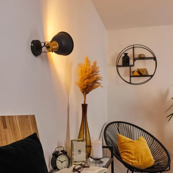 hofstein Applique murale Blackburn Noir, 1 lumière* Lampes Modernes