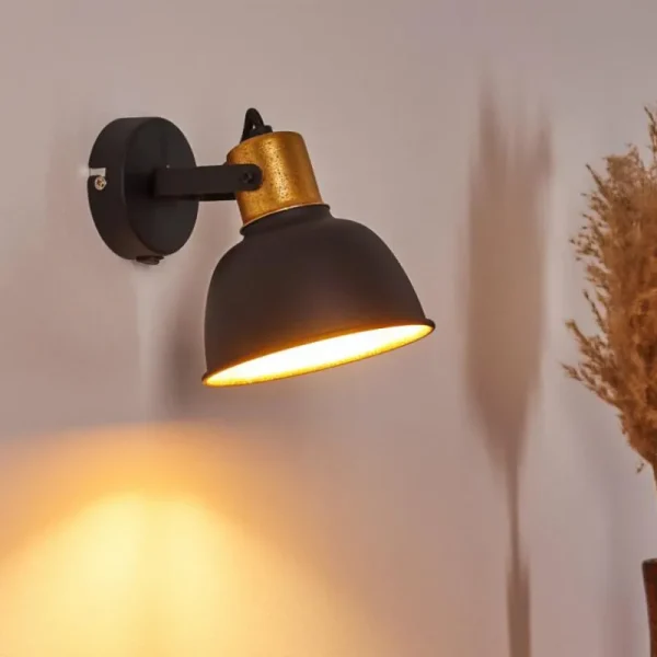 hofstein Applique murale Blackburn Noir, 1 lumière* Lampes Modernes