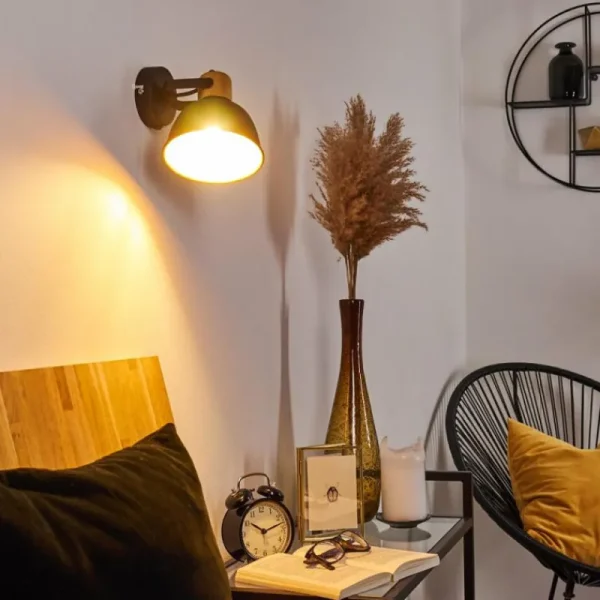 hofstein Applique murale Blackburn Noir, 1 lumière* Lampes Modernes