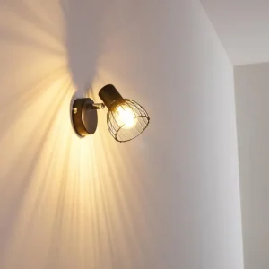 hofstein Applique murale Bolderslev Chrome, Noir, 1 lumière* Lampes Modernes