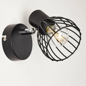 hofstein Applique murale Bolderslev Chrome, Noir, 1 lumière* Lampes Modernes