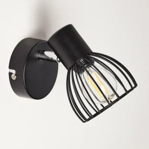 hofstein Applique murale Bolderslev Chrome, Noir, 1 lumière* Lampes Modernes