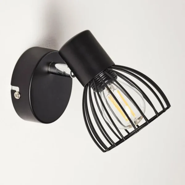 hofstein Applique murale Bolderslev Chrome, Noir, 1 lumière* Lampes Modernes