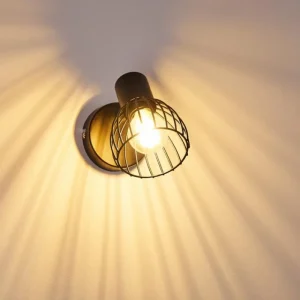 hofstein Applique murale Bolderslev Chrome, Noir, 1 lumière* Lampes Modernes