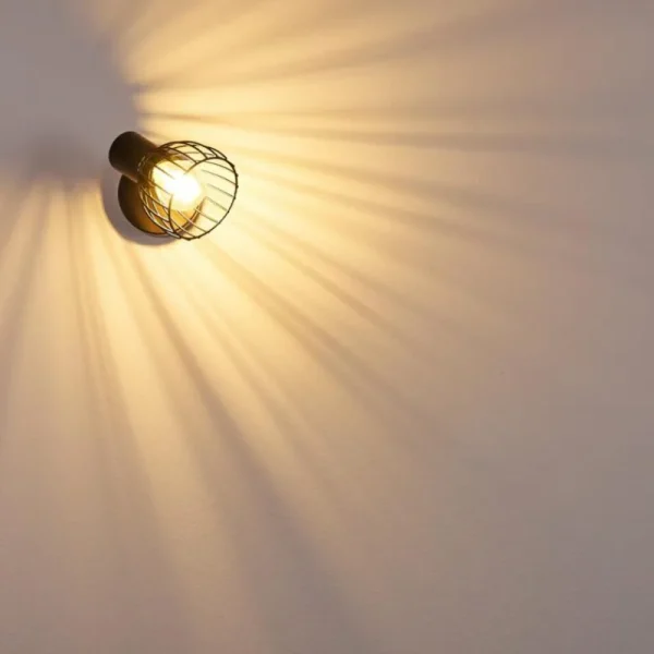 hofstein Applique murale Bolderslev Chrome, Noir, 1 lumière* Lampes Modernes