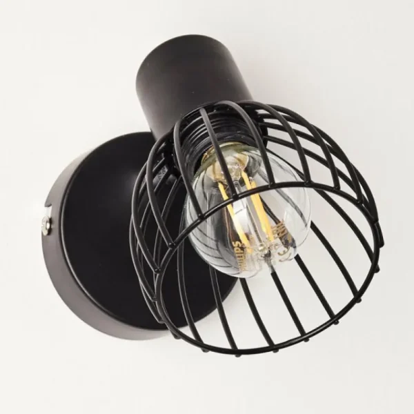 hofstein Applique murale Bolderslev Chrome, Noir, 1 lumière* Lampes Modernes