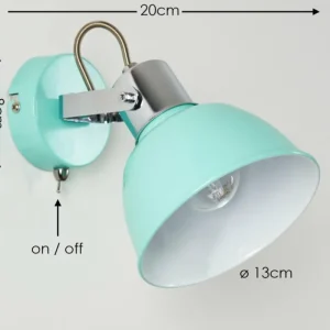 hofstein Applique murale Borik Turquoise, 1 lumière* Lampes Modernes