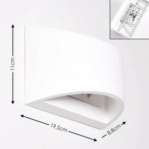 hofstein Applique murale Braslo Blanc, 1 lumière* Lampes Modernes