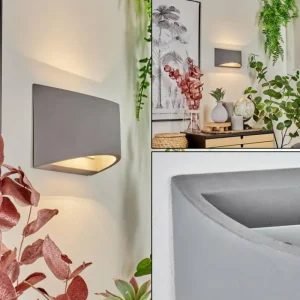 hofstein Applique murale Braslo Gris, 1 lumière* Lampes Modernes