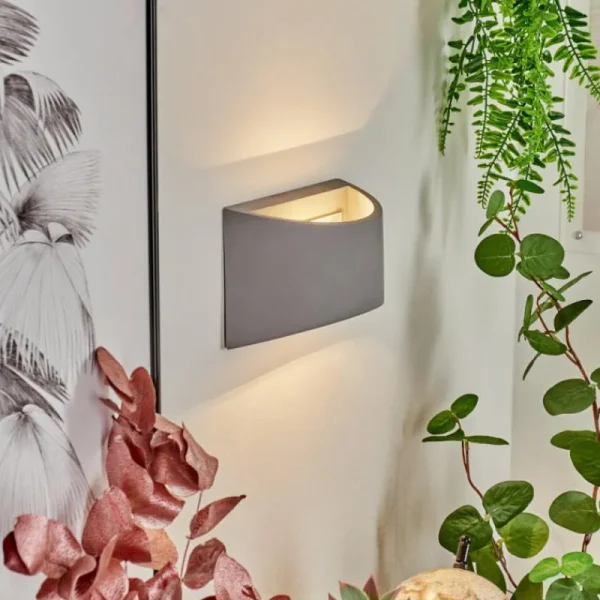 hofstein Applique murale Braslo Gris, 1 lumière* Lampes Modernes
