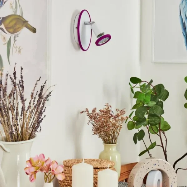 hofstein Applique murale Cabri LED Chrome, Lila, Blanc, 1 lumière* Lampes Modernes