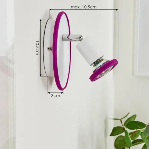 hofstein Applique murale Cabri LED Chrome, Lila, Blanc, 1 lumière* Lampes Modernes