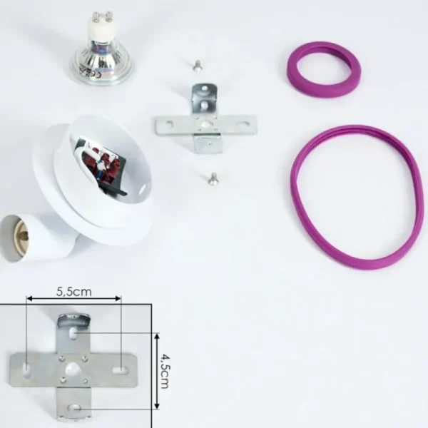 hofstein Applique murale Cabri LED Chrome, Lila, Blanc, 1 lumière* Lampes Modernes