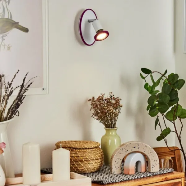 hofstein Applique murale Cabri LED Chrome, Lila, Blanc, 1 lumière* Lampes Modernes