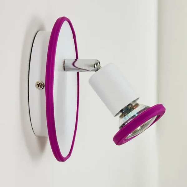 hofstein Applique murale Cabri LED Chrome, Lila, Blanc, 1 lumière* Lampes Modernes
