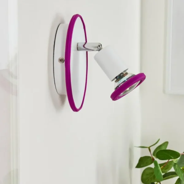 hofstein Applique murale Cabri LED Chrome, Lila, Blanc, 1 lumière* Lampes Modernes