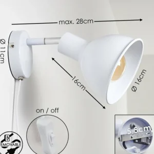 hofstein Applique murale Caney Blanc, 1 lumière* Lampes Modernes
