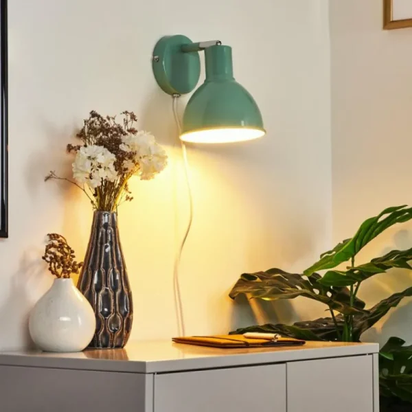 hofstein Applique murale Caney Chrome, Vert, 1 lumière* Lampes Modernes