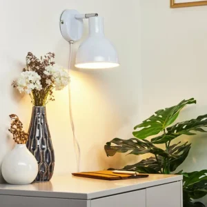 hofstein Applique murale Caney Chrome, Blanc, 1 lumière* Lampes Modernes