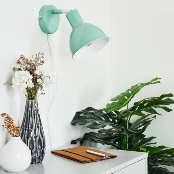 hofstein Applique murale Caney Chrome, Vert, 1 lumière* Lampes Modernes