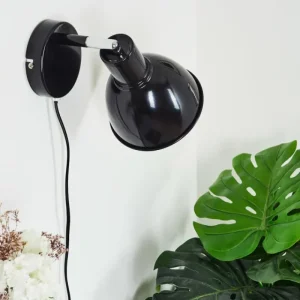 hofstein Applique murale Caney Chrome, Noir, 1 lumière* Lampes Modernes