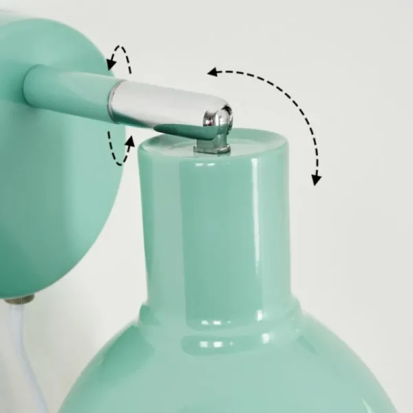 hofstein Applique murale Caney Chrome, Vert, 1 lumière* Lampes Modernes