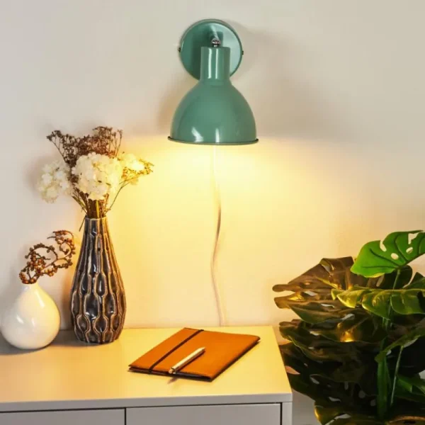 hofstein Applique murale Caney Chrome, Vert, 1 lumière* Lampes Modernes