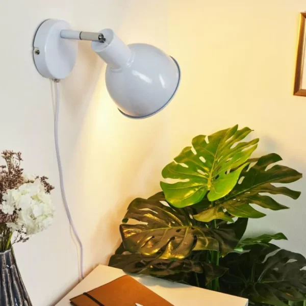 hofstein Applique murale Caney Chrome, Blanc, 1 lumière* Lampes Modernes