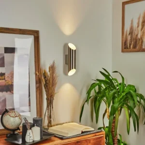 hofstein Applique murale Cann LED Nickel mat, 2 lumières* Lampes Modernes