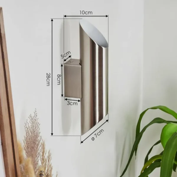 hofstein Applique murale Cann LED Nickel mat, 2 lumières* Lampes Modernes