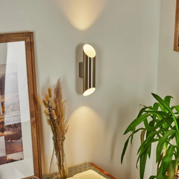 hofstein Applique murale Cann LED Nickel mat, 2 lumières* Lampes Modernes