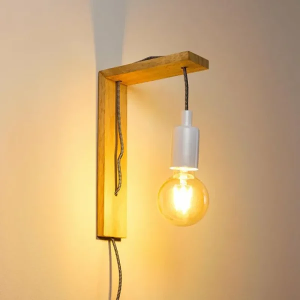 hofstein Applique murale Canoe Bois clair, 1 lumière* Lampes Modernes