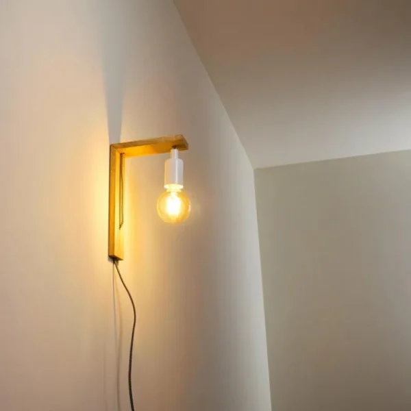 hofstein Applique murale Canoe Bois clair, 1 lumière* Lampes Modernes