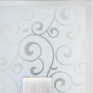 hofstein Applique murale carrée Acier inoxydable, Blanc, 1 lumière* Lampes En Verre