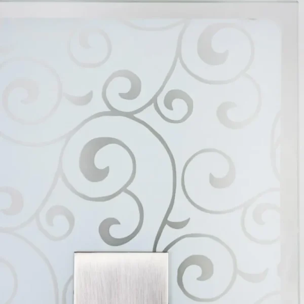 hofstein Applique murale carrée Acier inoxydable, Blanc, 1 lumière* Lampes En Verre