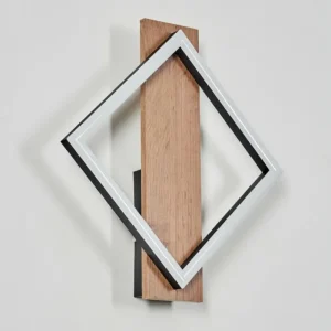 hofstein Applique murale Cascade LED Brun, Couleur bois, Noir, 1 lumière* Lampes Modernes